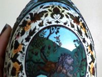Elysium Ukrainian Style Batik Easter Egg Pysanky by So Jeo  Elysium Ukrainian Style Batik Easter Egg Pysanky by So Jeo  This design is based (with permission), on the most incredible Miniature Knotted Rug created by the wonderfully talented artist  Teresa Layman        google_ad_client = "ca-pub-5949678472174861"; /* Gallery Photo Small */ google_ad_slot = "5716546039"; google_ad_width = 320; google_ad_height = 50; //-->    src="//pagead2.googlesyndication.com/pagead/show_ads.js"> : pysanky Pysanka Ukrainian Easter rug Elysium greek mythology underworld birds, rabbits, deer, lion, animals, garden, woods, trees, flowers, earth, sky, vines, egg batik art sojeo leblond artist persian iran iranian carpet rug textile wall hanging designs design garden adularia blue moonstone kerman stars isfahan esfahan kashan bazaar khorassan nowruz blessing paradise persian orange prayers royal tree of life hossainabad